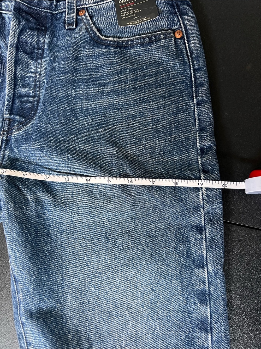 Levi's women’s 501 Straight Blue Distressed Jeans - Picture 5 of 7